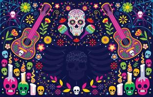Dia De Los Muertos Background Concept vector